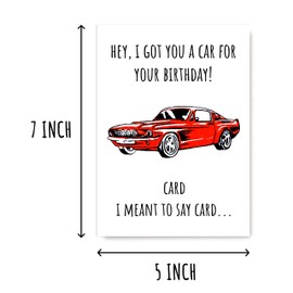 EruditeGifts I Got You A Car For Your Birthday - Funny Car Lover Card - For Him