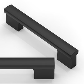 Asimerdeco 10 Pack Matte Black Cabinet Pulls 3.75 Inch(96mm) Kitchen Cabinet Handles Solid Zinc Alloy Cabinet Hardware Drawer Pulls