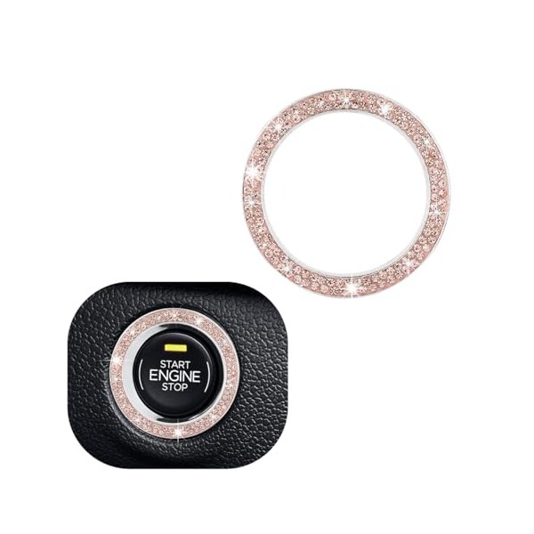 Gasedin Gasedin Car Engine Start Stop Decoration Ring, Sparkling Crystal