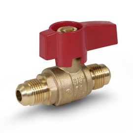 Midline Valve GASLxL3838 Premium Brass Gas Ball Valve, with 3/8 in. Flare Connections