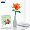 Orange Chrysanthemum Flower Model with Small Building Blocks