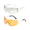 TIANYESY Y2K Sunglasses For Women Men Fashion Shield Rimless Wrap