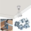 Bestgle 100pcs M6 T-Nuts 4 Pronged Zinc Plated Tee Nuts