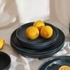 Stone Lain Elio 4-Piece Salad Plate Set Stoneware, Blue