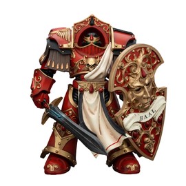 GWTCTOY JoyToy GW 40K Original License 1:18 Action Figure, Blood Angels Crimson Paladins Squad Crimson Paladin 2, 13 cm Kits for Collectible Action Figures