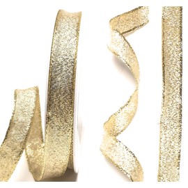 s.dekoda Brocade Ribbon 25 m x 15 mm Gold Decorative Ribbon Brocade Gift Ribbon