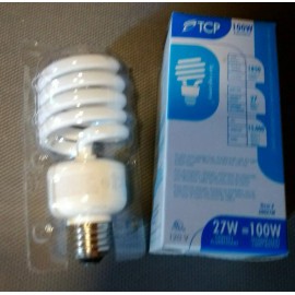 TCP 27W Compact Fluorescent Light Bulb 1850 Lumens E26 Med Base 28027M