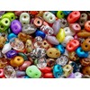 2.1oz (60g) Two Hole Seed Beads SuperDuo 2,5x5 mm, Mix,