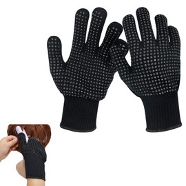 Hitzebeständige Handschuhe Für Haarstyling, Professionelle Lockenstab Handschuhe, Professionelle Hitzebeständige Handschuhe Mit Rutschfestem Silikon, Für Haar-Werkzeuge, Lockenstab