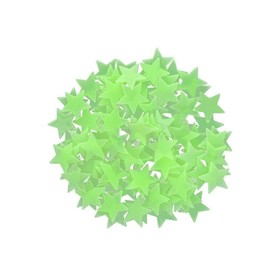 100 Pieces Glow In The Dark Stars Wall Stickers Luminous Stars Decal Kids Room，Glow in the Dark, 3cm Plastic Stars