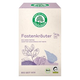 Lebensbaum Fasting Herbs, 20 Bags x 1.5 g Herbal Tea with Gentle Mate Flavour, 100% Organic, Herbal Tea Blend