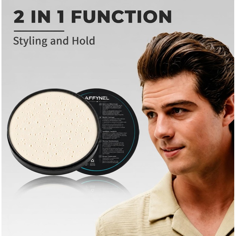 Milk White Hair Clay,Matte Finish Styling Clay