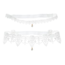 - 2 piezas de liga de novia con diamantes de imitación para mujer, ligas de encaje para novia y mujer, 25×5cm