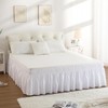 RIMELA White Bed Skirt Queen Size 15 Inch Drop, Elastic