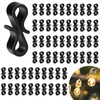 120 Pcs Black Gutter Hooks, Reusable Plastic S Gutter Clips
