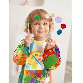 LXOrdora Kids Art Apron Waterproof Smock Long Sleeved Graffiti M