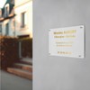 DELTA-SIGNALETIQUE.COM Professional Clear Perspex Sign with Fixing - 20 x