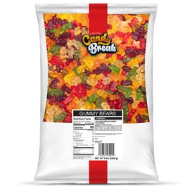 Candy Break Fruity & Sweet Six Flavor Gummy Bears 5 lbs Share Size Bag - Chewy Gummy Bulk Candy Vairety Pack - Snacks for Kids & Grown Ups