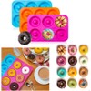 Molde de silicona para hornear rosquillas de 6 cavidades (paquete