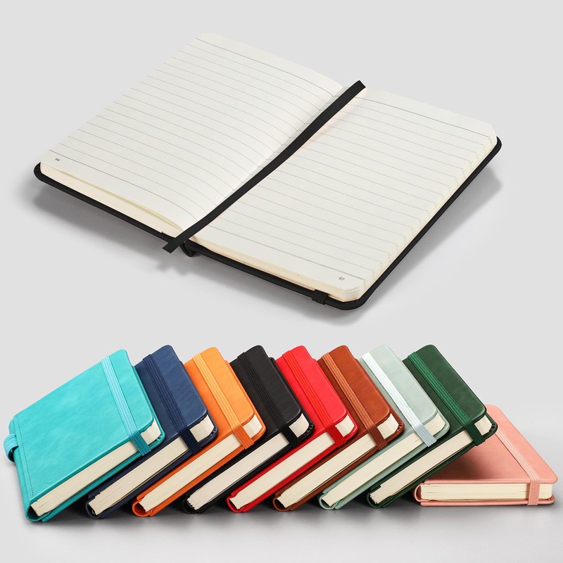RETTACY Pocket Notebook A6 Mini Notepad 2 Pack Small Hardcover