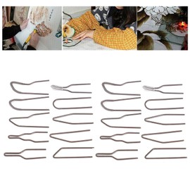 Burning Wire Tip, 20 Pieces Pyrography Wire Tips Replacement Metal Alloy Carving Heating Pen Nibs High Impedance Wood Burning No Bend Heating 30-50W Pyrography Machine Accessory Tool Leather Making