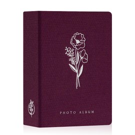 Lanpn Photo Albums 7x5 200 Photos, Linen Cover Acid Free Pocket Photo Book Picture Album Holds 200 Landscape Only 7 x 5 Picture (Purple,13x18 cm)