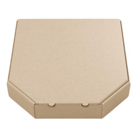 Pre-Made pizza Box with Bevel Edge 8" x 8" x 2" – Food-Grade Cardboard, Flute E Design, Perfect for Pizzerias and Restaurants, Durable, Eco-Friendly Packaging - Brown (Pack of 25)