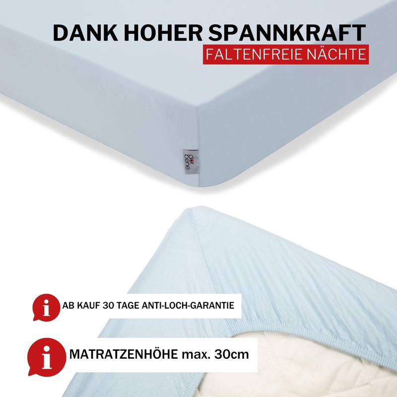 DarBene Premium Fitted Sheet 140 x 200 cm, Set of