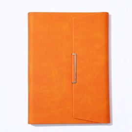A5 Leather Ring Binder, 6 Round Rings Refillable Notebook Binder, Multiple Pockets for Storing Cards, 100 Sheets of Paper