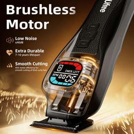 Ufree Professional Hair Clippers for Men, Professional Barber Clippers and Trimmer Set, Cordless Mens Hair Clippers for Barbers Hair Cutting Kit, Mens Clippers with Sharper DLC Blades