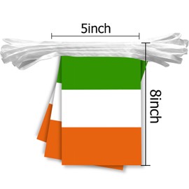 30 PCS Ireland Flag String,32 FT Irish Bunting,Decoration Banner for Outdoor Indoor Patio Yard Decor