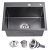 MENATT Commercial 22 X 18 Inch Drop in Single Bowl