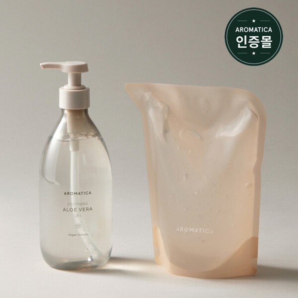  Aromatica Soothing Aloe Vera Gel 300ml + Refill 500ml