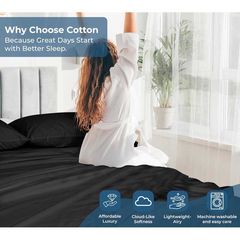 Royale Linens 100% Organic Cotton Flat Sheet Only