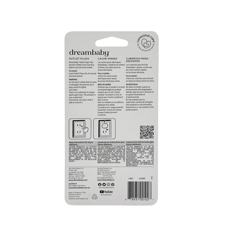 Dreambaby Child Safety Outlet Plug 12-Pieces Pack