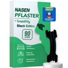 breathly Nasenpflaster Schwarz | Extra starker Halt | 90x Nose