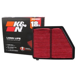 K&N Engine Air Filter: Long Life 18,000 Mile Replacement Air Filter: Compatible with 2016-2019 Honda Civic L4 2.0L, KNA-5045