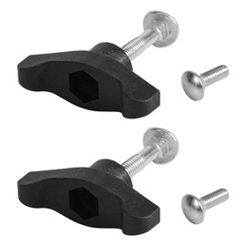 Penitue 2pcs Lawn Mower Handle Knobs with 4 Bolts, Snow Blower Replacement T-Handle Knob Fits Most Lawn Mowers Snow Blowers & Other Outdoor Equipment