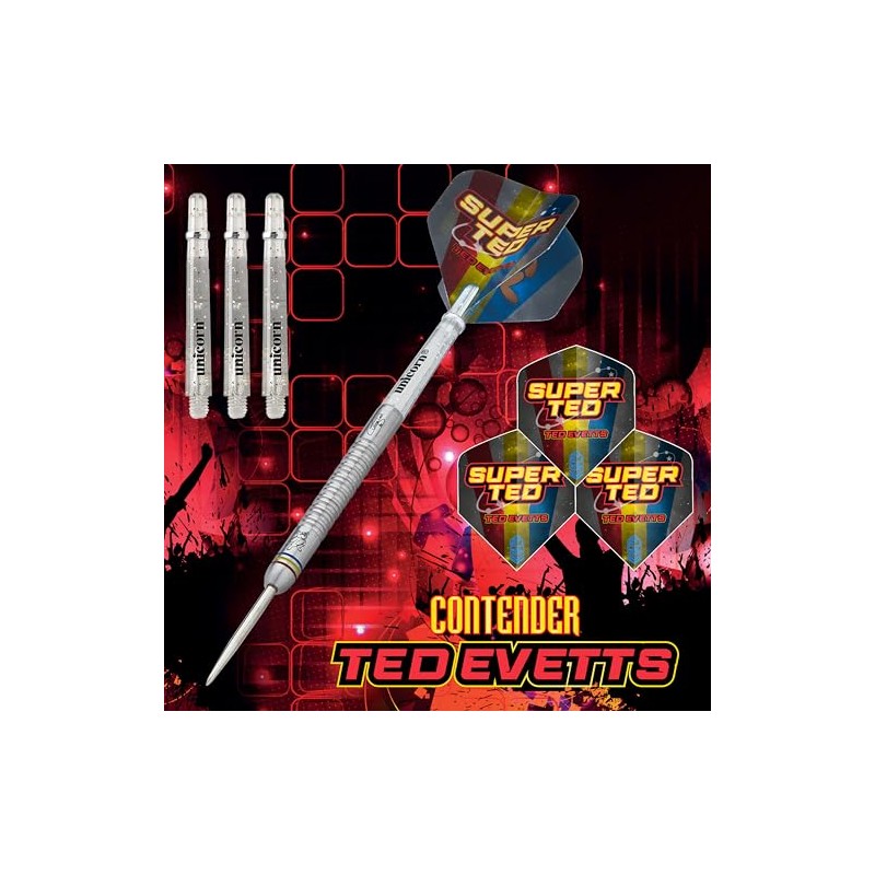 Unicorn Steel Tip Darts Set | Ted 'Super Ted' Evetts