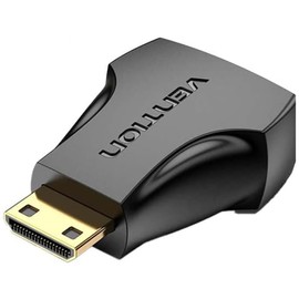 VENTION Mini HDMI to HDMI Adapter Mini HDMI Male to HDMI Female Ultra Mini 4K/30Hz Gold Plated (Mini HDMI to HDMI) / AISB0