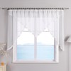 Eslir Panel Curtain with Ruffled Tape, Kitchen / Bistro Curtains,