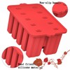 Azonbey Silicone Popsicle Molds, 10 Cavity, BPA-Free, Red, Cone Shaped,