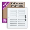 Fits 8x8 Duct Opening 2 Way Fixed Curved Blade Air
