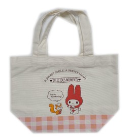 Sanrio Mini Tote Lunch Tote Bag, Canvas, Cotton, Cloth, Lunch, Small, Cute, Character My Melody A