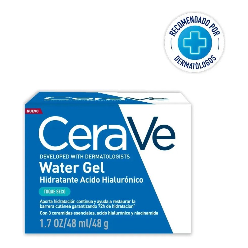 Cerave Water Gel Hidratante Con Ácido Hialurónico, 48ml