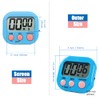 Digital Kitchen Timer Magnetic Stopwatch Timer with Clock, Timer for