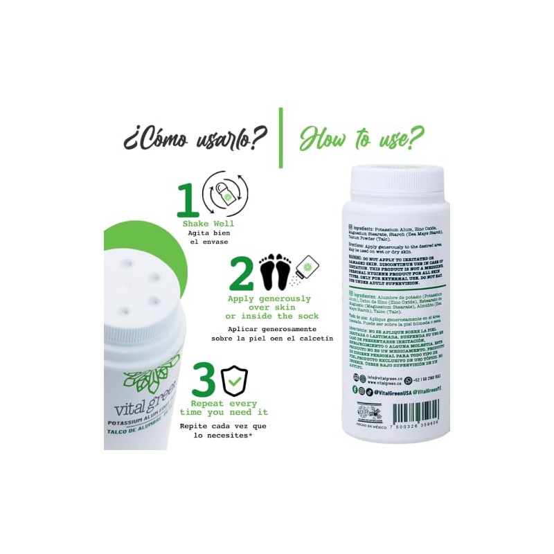 Talco Alumbre 100g Sin Color 2 u/pqt