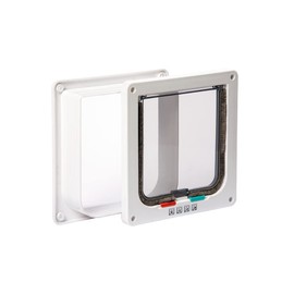 Flamingo Karlie Cat Door 4 Way, Wall, White