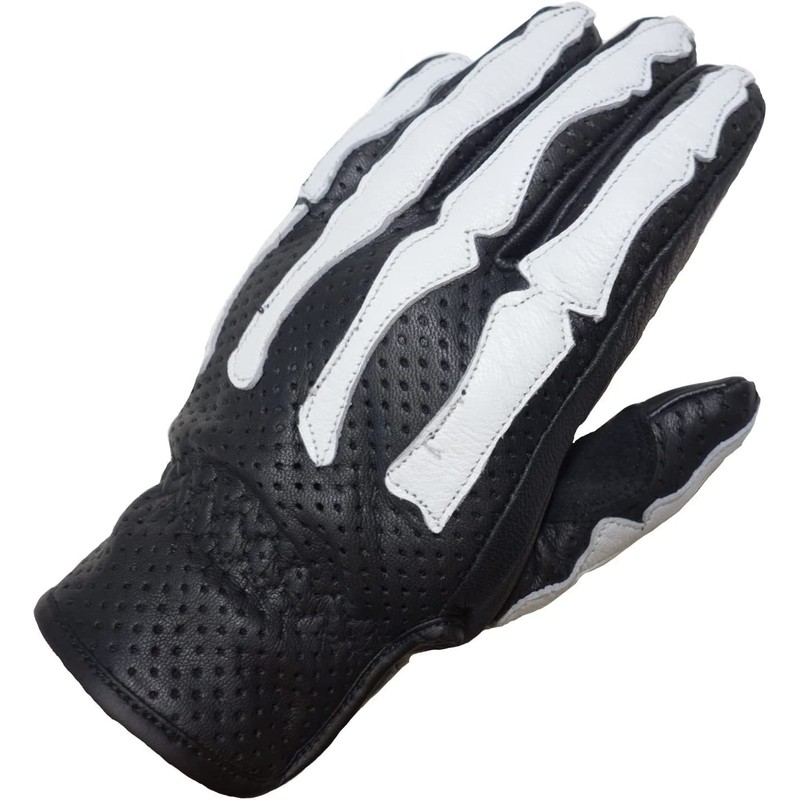 STARKS ■Bone Leather Mesh Gloves Bone (Skull) Design (Smartphone Touch