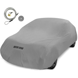 Motor Trend Breathable Lightweight Car Cover, Anti-Moisture Build-Up Water-Resistant Scratch-Resistant Travel-Friendly, Universal Fit for Cars SUVs Trucks Vans All-Weather Outdoor/Indoor, (XL) 210" L